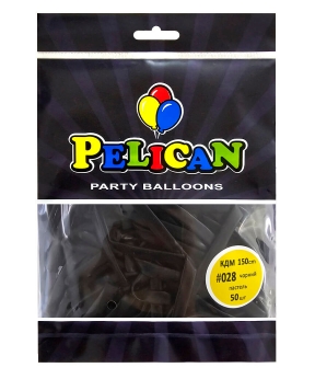 Кульки для моделювання (КДМ) 150см пастель чорний, Pelican 50шт Чорний Pelican (822028)