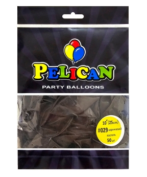 Шарики Pelican латексные 10" (25cm) пастель коричневый, 50шт Коричневый Pelican (810029)