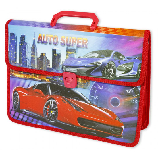Папка-портфель "Racing car+Girls" 35х25см, mix (0920-0923)