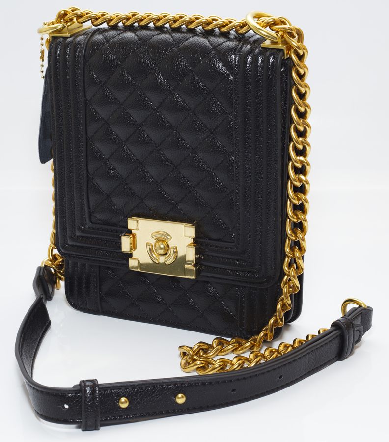 Сумка женская черная 20х16см экокожа (L8113 black)