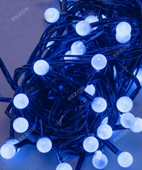 ЖЕМЧУГ 50 LED, 5м + переходник, синий Синий Unison (1271-02)