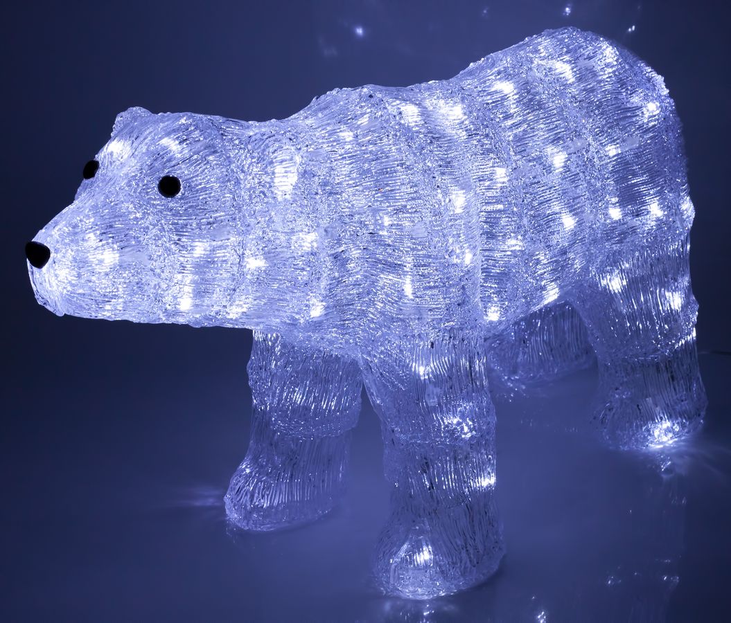 Ведмідь акриловий LED розмір 35см* 60см (19-024)