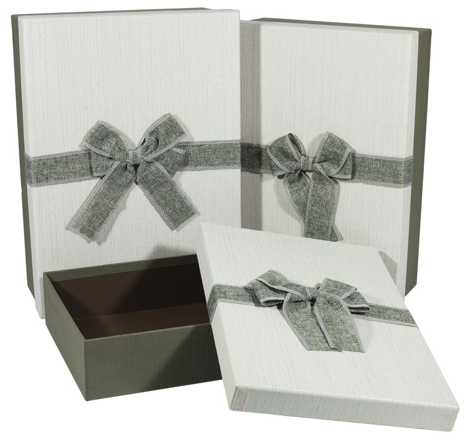 Подарункова коробка MS9306-19Q-1, прямокутна темно-зелена ,39x28x13cm/37x26x10.5cm/35x24x7.5cm 3шт. в наборі (MS9306-19Q-1)