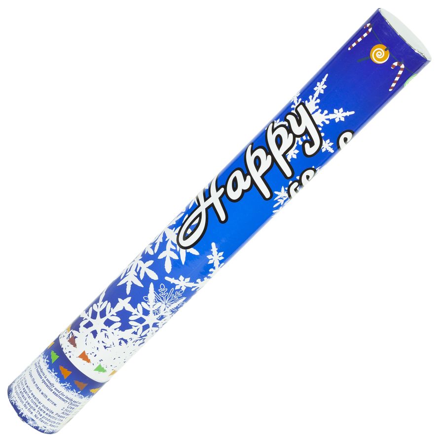 Хлопавка пневматична "Snow Flake" 40см, наповнення - фольга - снежинка (0998-40)