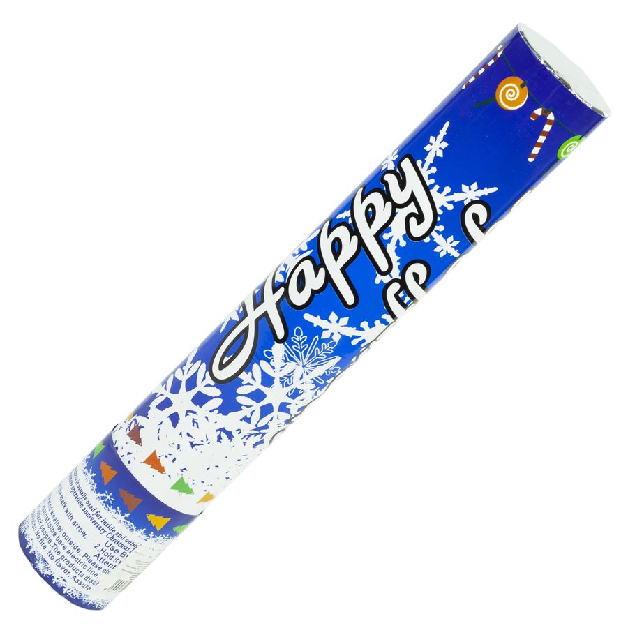 Хлопавка пневматична "Snow Flake" 30см, наповнення - фольга - снежинка Unison (0998-30)