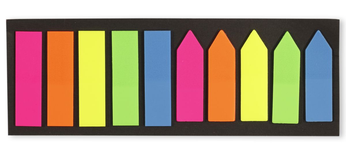 Пластикові стікери 45 х 12мм "Sticks" 5 кольорів неон 200шт Josef Otten (7761DSCN)