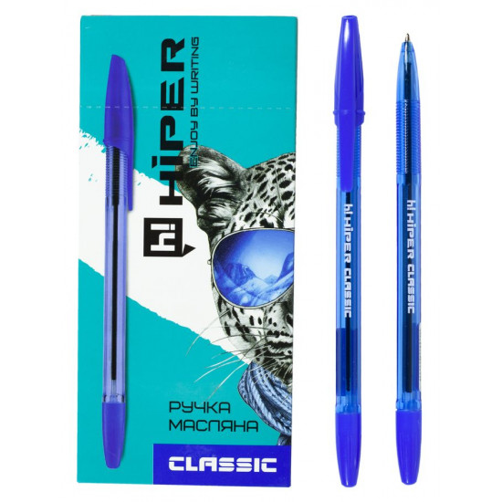 Ручка масляна Hiper Classic HO-135, 1.0мм, синя Hiper (HO-1147)