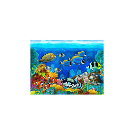 Алмазная мозаика по номерам 30*40см "Коралловый риф" (GLD60882)