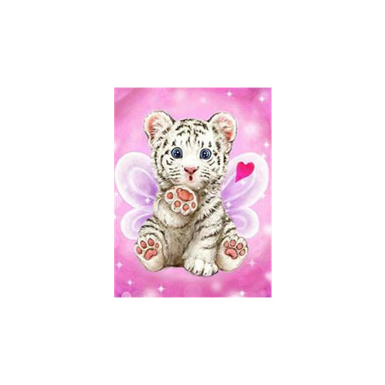 Алмазная мозаика по номерам 30*40см "Тигруля" (GLD60476)