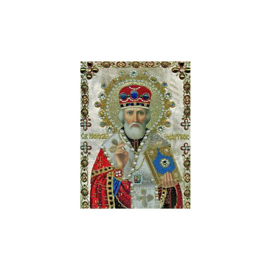 Алмазная мозаика по номерам 30*40см "Николай чудотворец" (GLD60570)