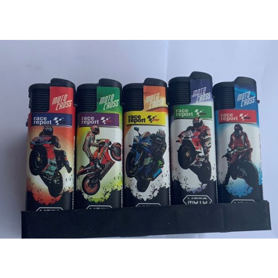 Зажигалка MOTO CROSS (турбо пламя) Разноцветный Unison (835-2)
