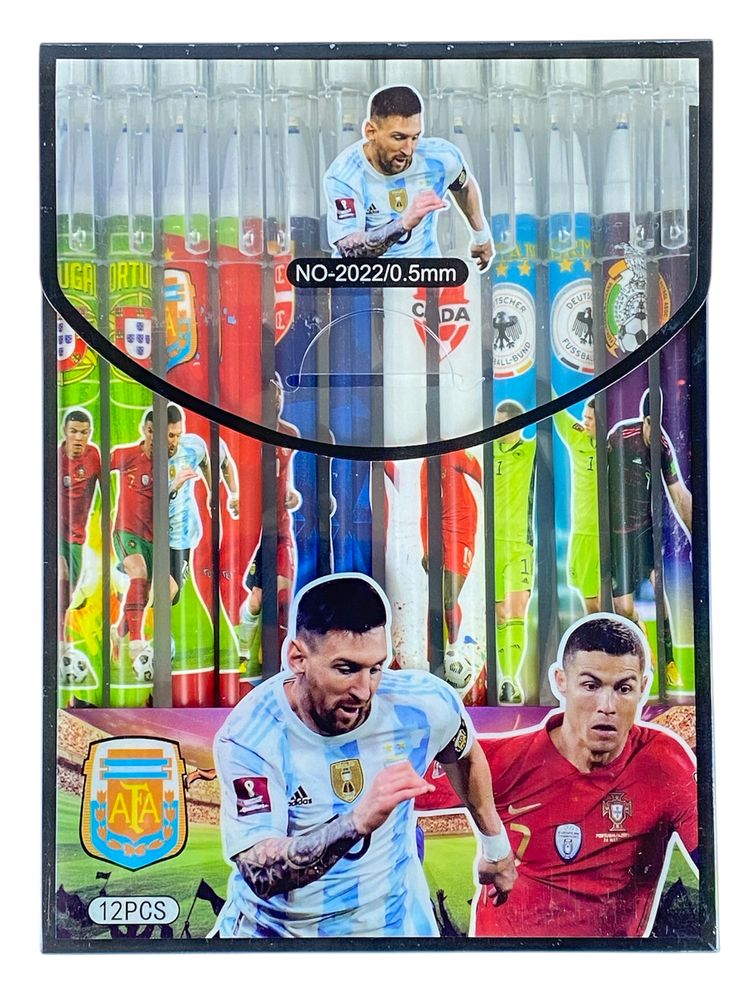 Ручка детская, стирающаяся "Footbal" 0,5мм синяя, mix (2022)