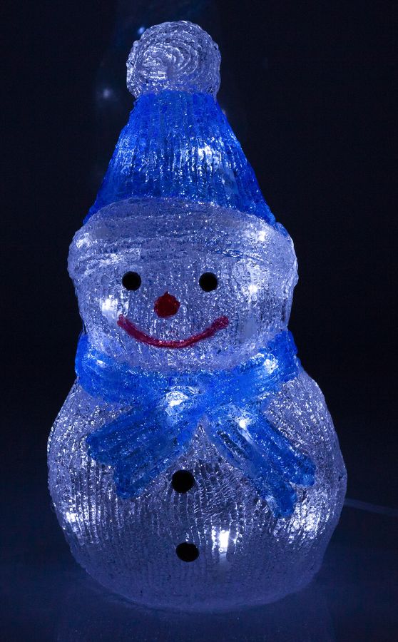 Сніговик акриловий LED 30 см (19-001)