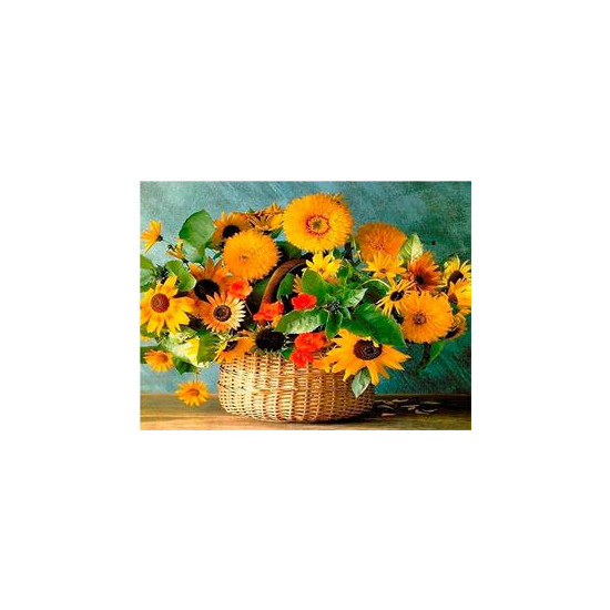 Алмазная мозаика по номерам 30*40см "Солнечный букет" (GLD60753)