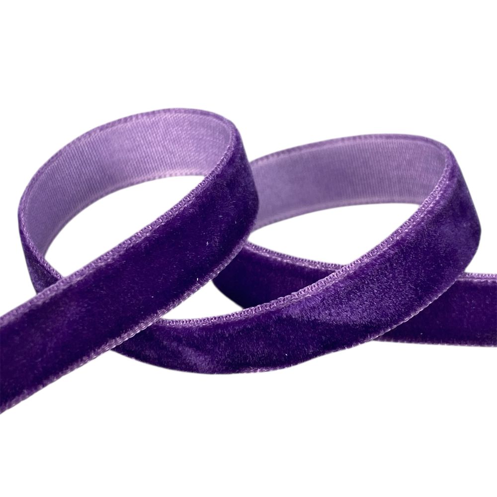 Оксамитова стрічка 1,0 см х 50 ярдів (D00810- C 39 violet)