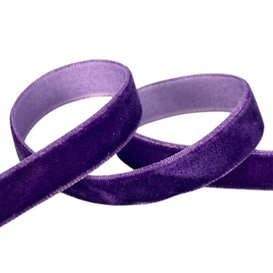 Оксамитова стрічка 1,0 см х 50 ярдів (D00810- C 39 violet)