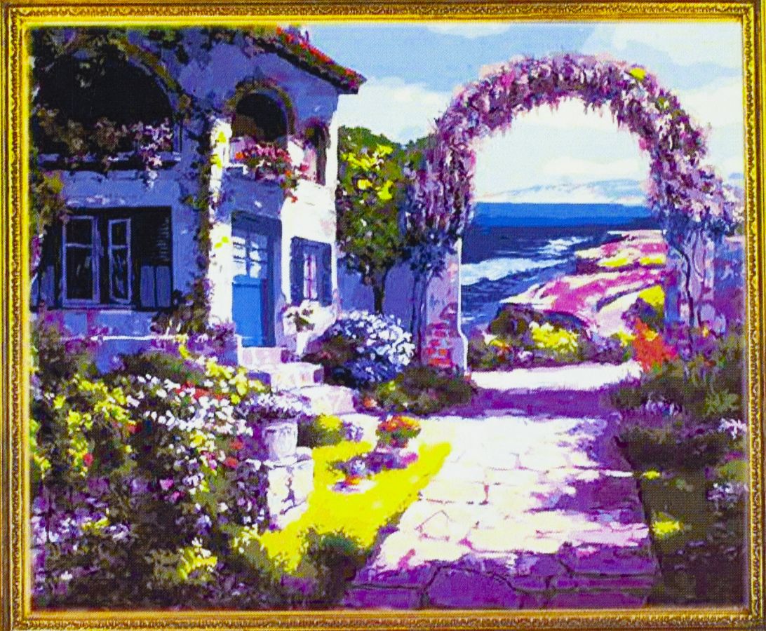 Картина по номерам 40х50, Цветущая арка (871)