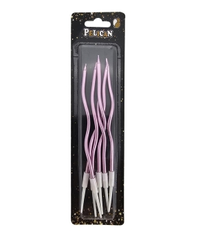 Свечи "Волна 6 штук" хром розовое золото TM Pelican (861303)
