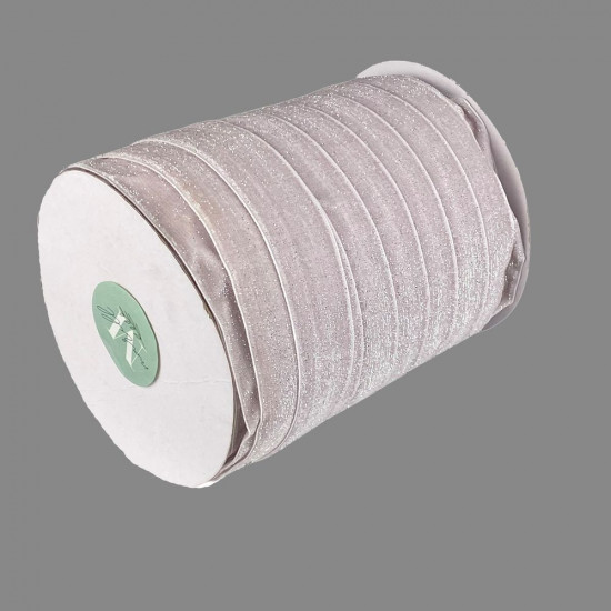 Оксамитова стрічка блискуча 2,5 см х 50 ярдів (D16725- dirty pink)