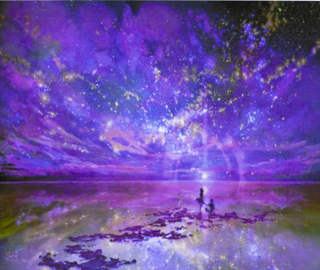 Картина по номерам "Ночной пейзаж" 40*50см,крас.-акрил,кисть-3шт. (9436)