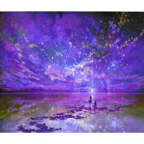 Картина по номерам "Ночной пейзаж" 40*50см,крас.-акрил,кисть-3шт. (9436)