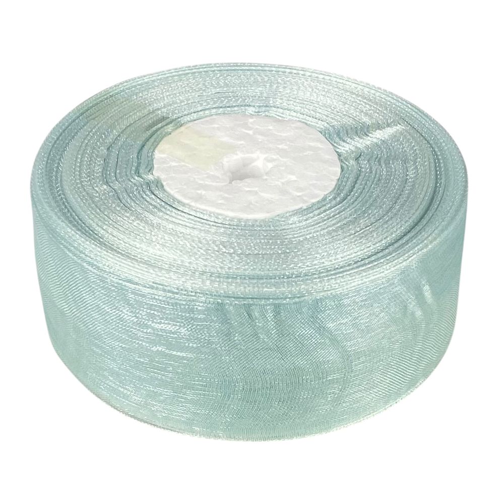 Лента с органзы  "мятный крем" 4,0 см х  50 ярдов (D02040-1093)