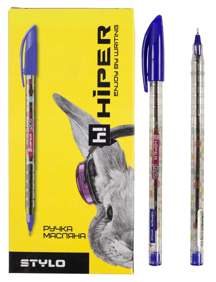Ручка масляна Hiper Stylo HO-545 дитяча, 0,6мм, синя (HO-545)