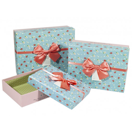 Подарункова коробка C210-29, прямокутна, 24*19*8cm/22*17*6.5 /18.6*14.5*5cm 3шт. в наборі (C210-29)