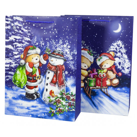 Подарочные пакеты новогодние 31*42*12cm , Unison, 1090L (1090L)