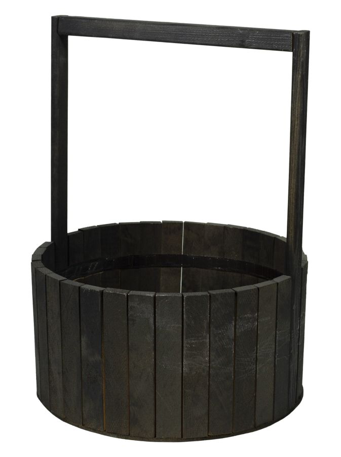 Кошик чорний дерев'яний BW-300 41х30х13см (BW-300 black)