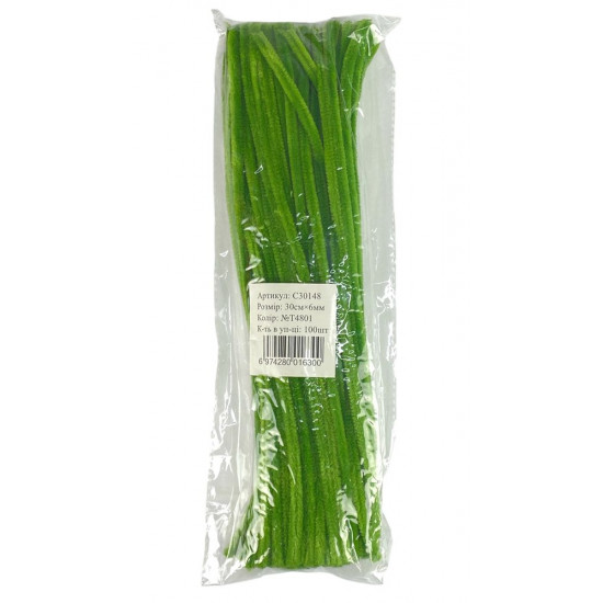Синельної дріт, 300 х 6мм, трав'янисто-зелений, 100 шт (C30148 grassy green-T4801)
