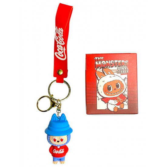 Брелок игрушка для ключей на рюкзак или сумку Labubu и Coca-Cola 7 см- (микс) (280013)