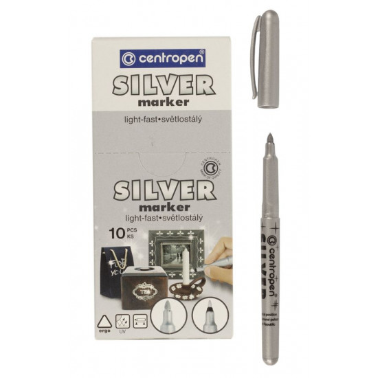 Маркер Silver 2690 1,5-3 мм серебрянный Centropen Серебряный Centropen (2690 серебро)