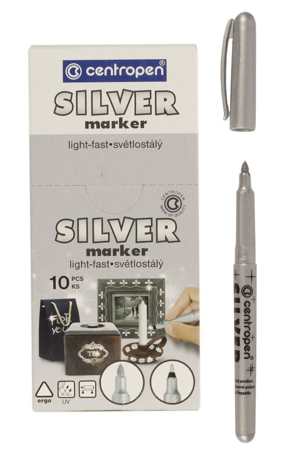 Маркер Silver 2690 1,5-3 мм серебрянный Centropen Серебряный Centropen (2690 серебро)