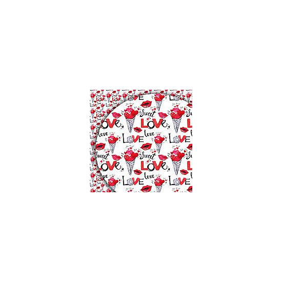 Папір подар-й офсет 50г. Sweet Love; 1000х700 (10 аркушів) Чехія Різнокольоровий Unison (PCZ10070-10-256)