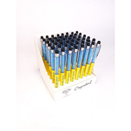 Ручка шариковая "Touch pen (стилус)-Сваровски-Украина" желто-голубая Unison (271-UA)