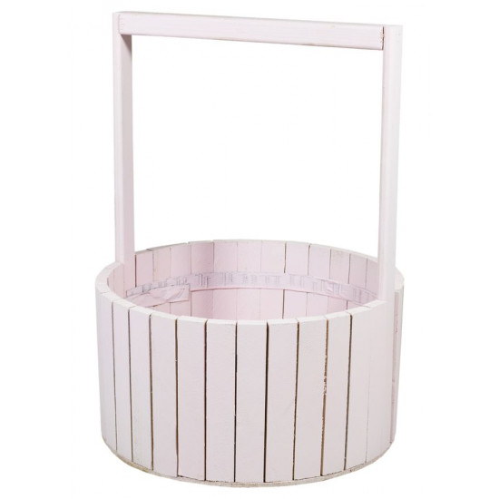 Кошик рожевий дерев'яний BW-300 41х30х13см (BW-300 pink)