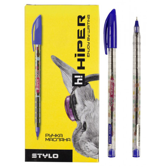 Ручка масляна Hiper Stylo HO-545 дитяча, 0,6мм, синя (HO-545)