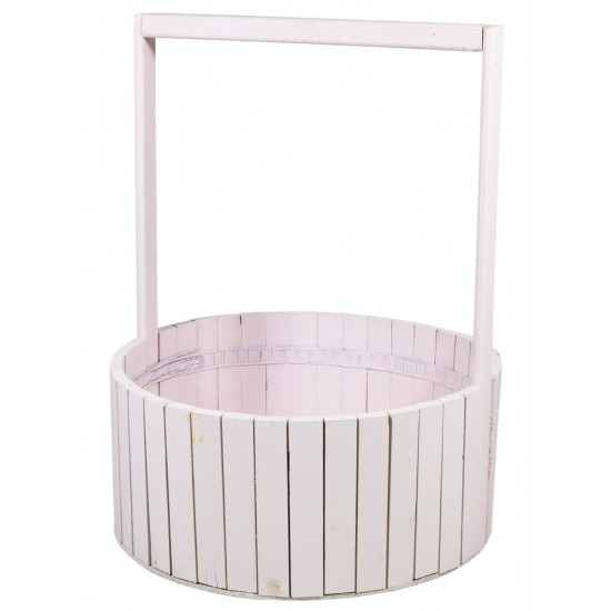 Корзина розовая деревяная BW-350 (45х35х15,5см) (BW-350 pink)