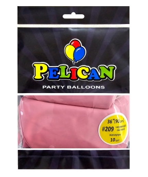 Кульки Pelican латексні 36"(90cm) макарун червоний світлий, 10шт Червоний Pelican (820209)