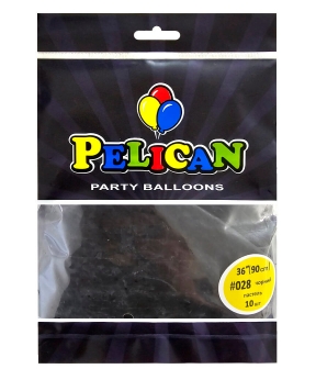 Кульки Pelican латексні 36"(90cm) пастель чорний, 10шт Чорний Pelican (820028)