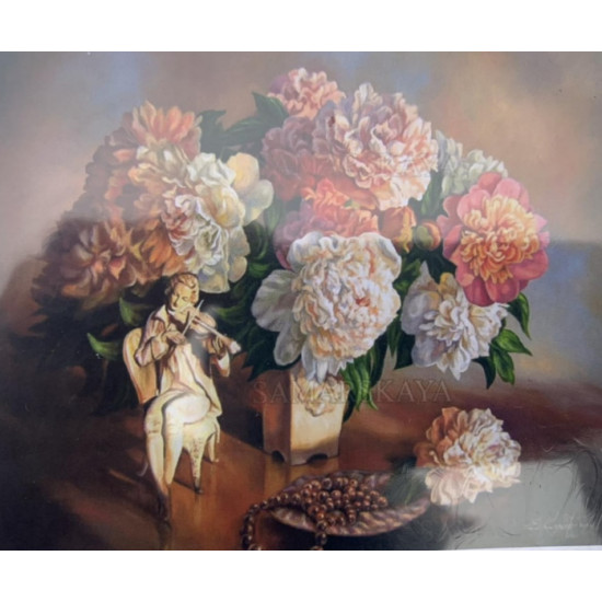 Картина по номерам 30*40см "Пионы" OPP (холст на раме краск. кисти. ) (1146EKTL_O)