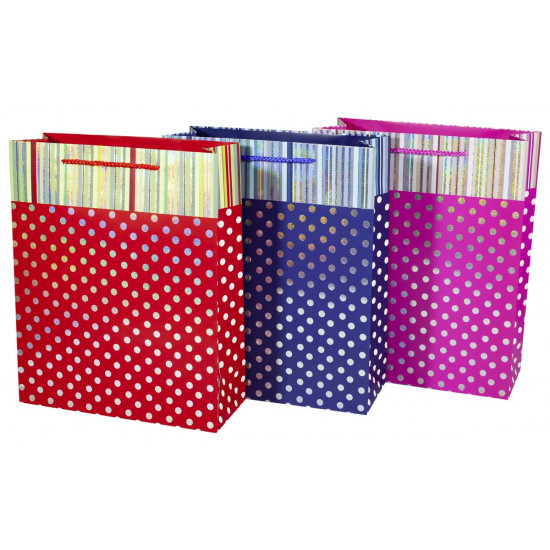 Пакет подарунковий YM872-L фольгований, 4дизайни, 210g, 44x31x12cm (YM872-L)