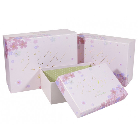 Коробки подарочные прямоугольные, 28х21х11cm, с ДЕФЕКТОМ, 9700-22 Розовый Unison (9700-22 №1)