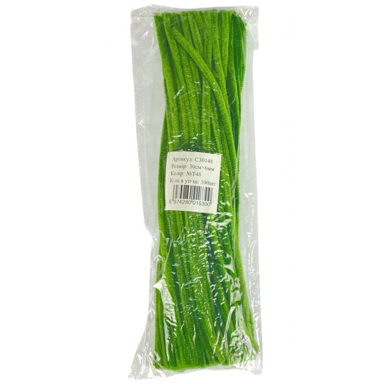 Синельная проволока, 300 х 6мм, сочная трава, 100 шт (C30148 juicy grass-T48)