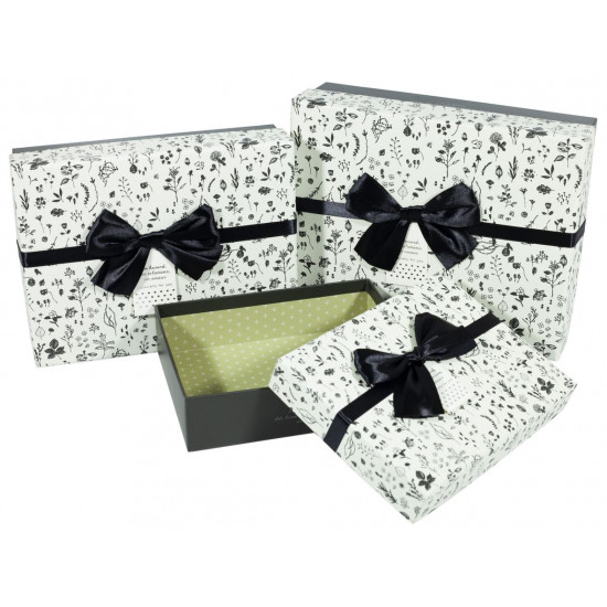 Подарункова коробка C210-28, прямокутна, 24*19*8cm/22*17*6.5 /18.6*14.5*5cm 3шт. в наборі (C210-15)