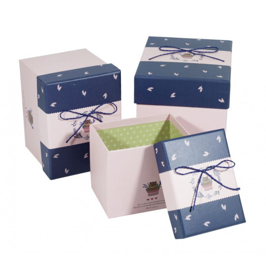 Подарункова коробка 102-31, прямокутна, 16.5X13X15cm/14.5X11X12.5/12X8.5X10.5cm 3шт. в наборі (102-31)