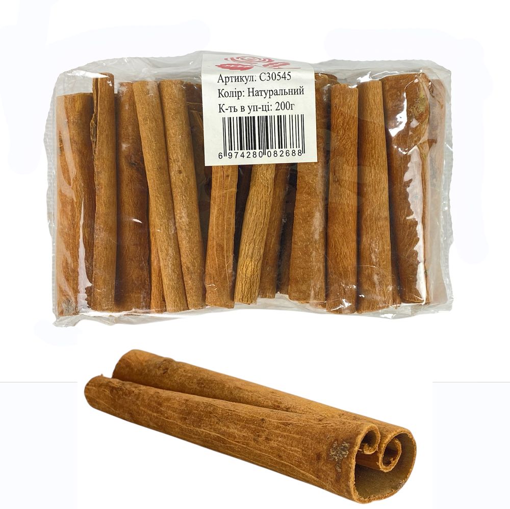 Палочки кориці   10 см, коричневий, 200г  ±10 (с30545)