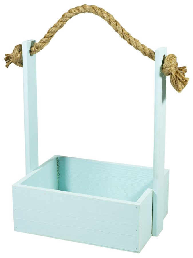 Ящик бирюза деревяный  BW-07 (25х19х9,5см H-35) (BW-07 turquoise)