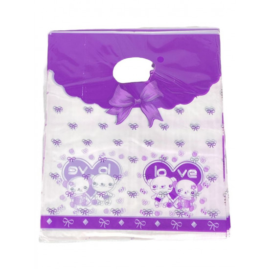 Подарочные пакеты, полиэтиленовые 20 х 25см, 24шт/уп (10700-16)